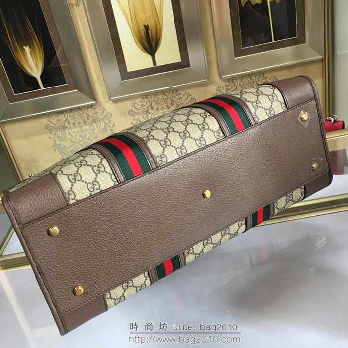 GUCCI 古馳男包 新款 459311 啡pvc配皮 Gucci男公事包 男士手提包 可肩背